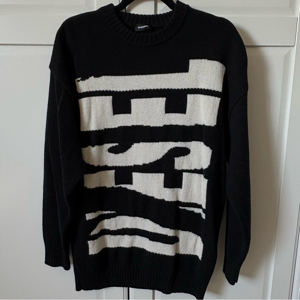 DIESEL Black and White Sweater